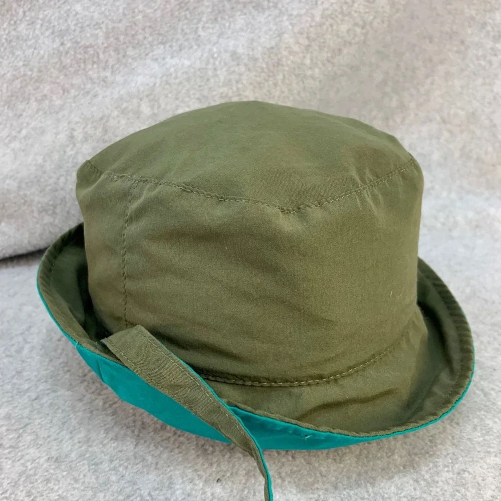 Solid Olive Kids Green Unbranded Bucket Hat Chin Strap One Size